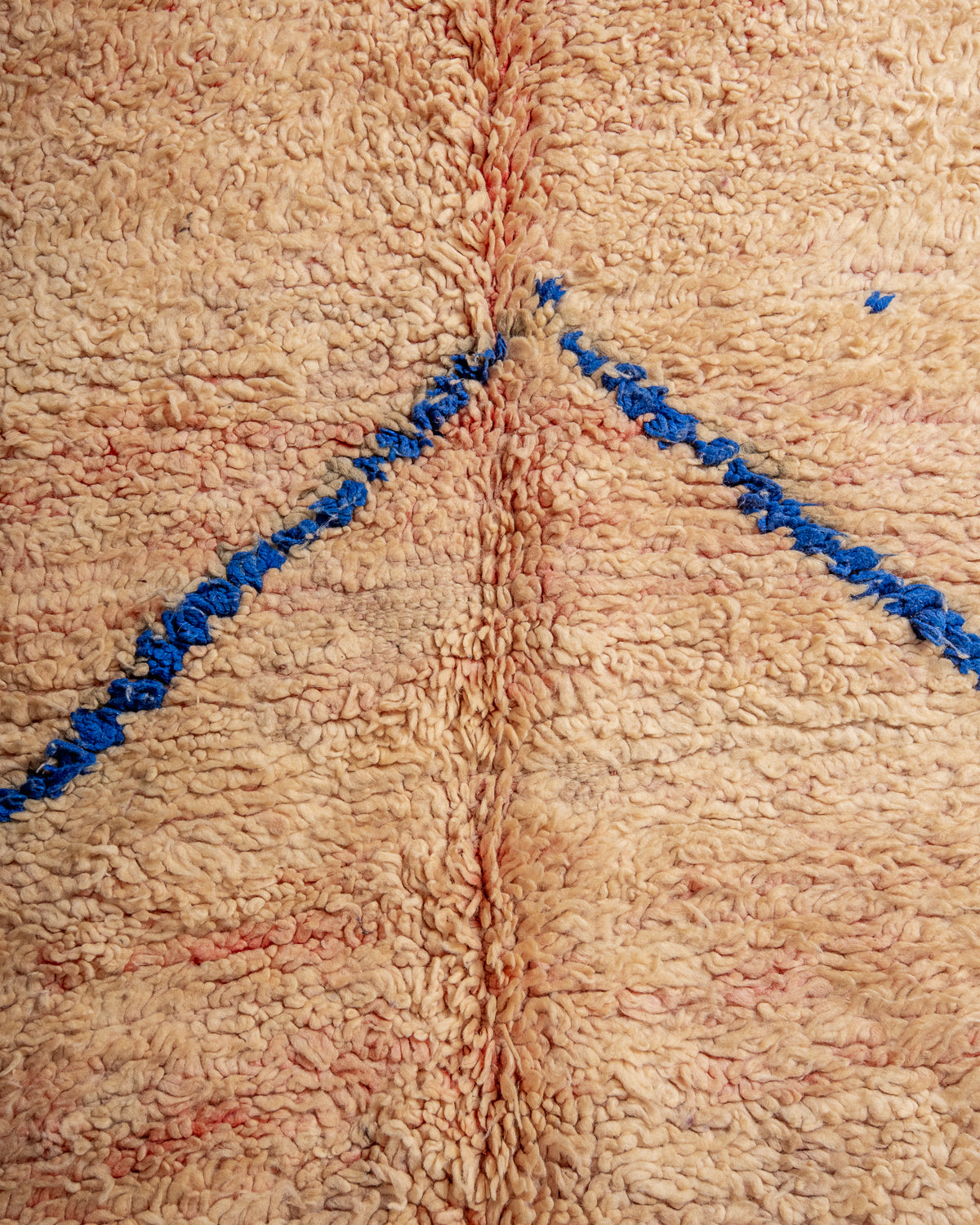 Modern, designer, handcrafted Berber rug from Morocco. Vintage carpet with beautiful colours and patterns and fluffy texture.